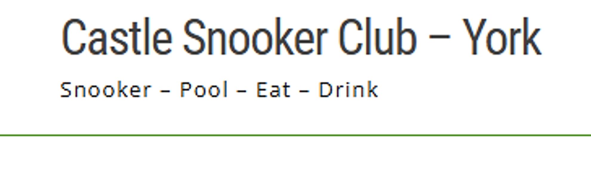 Picture for manufacturer Castle Snooker Club (York)
